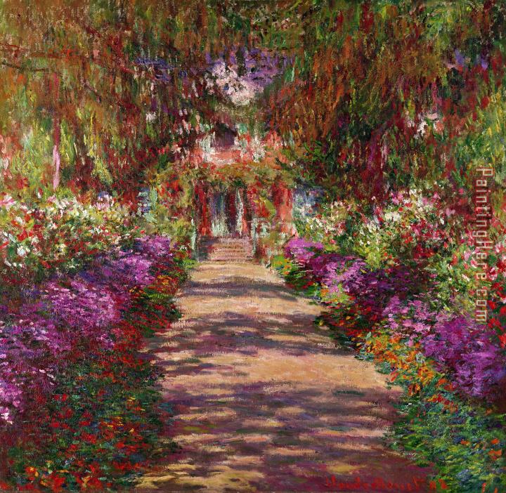 Claude Monet A Pathway in Monets Garden Giverny